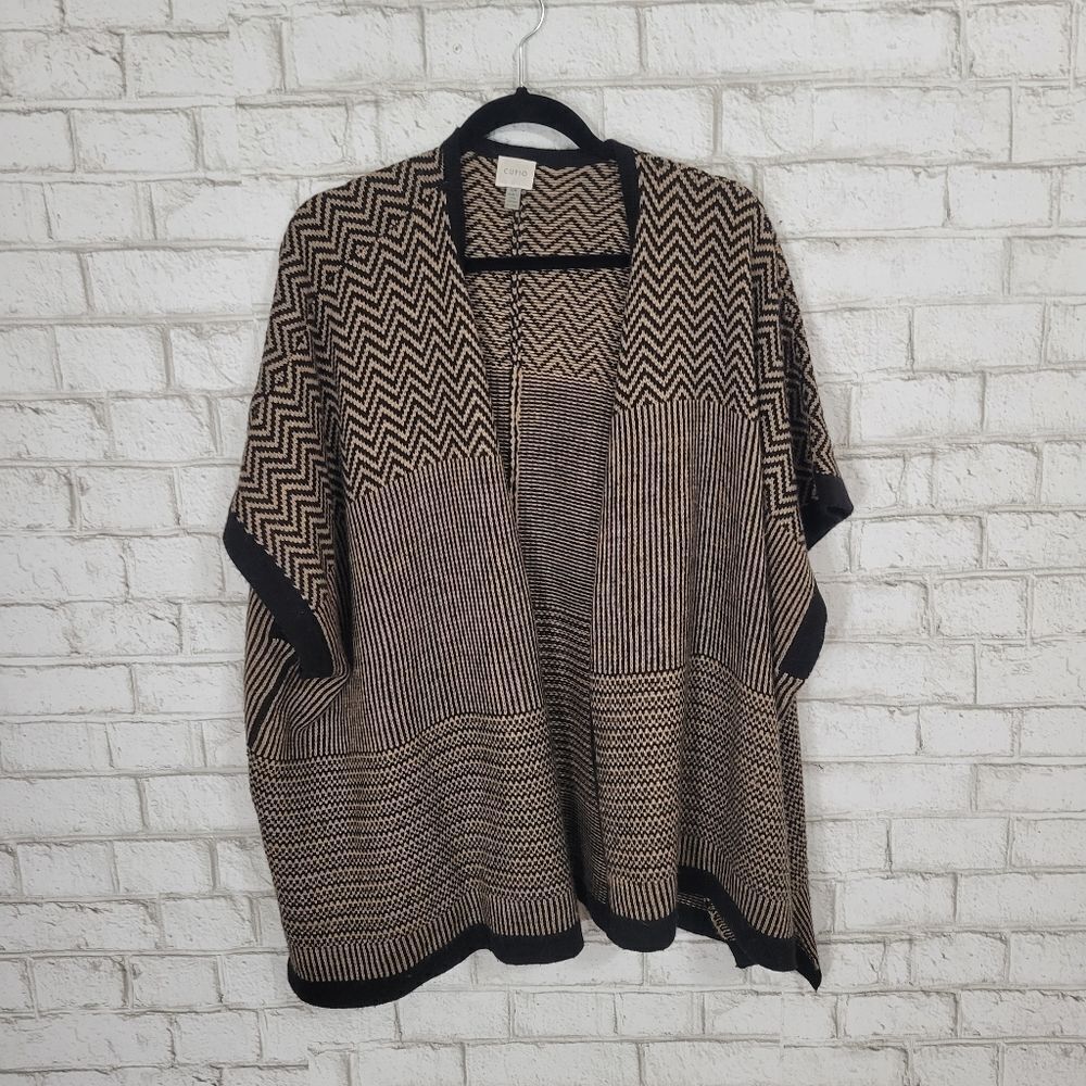 Cupio cute printed sweater poncho/cardigan